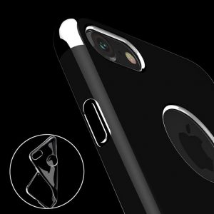 CASE IPHONE 66S677 SLIM SILICONE ELECTROPLATE JET BLACK