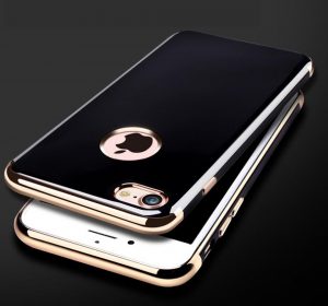 CASE IPHONE 66S677 SLIM SILICONE ELECTROPLATE JET BLACK 5