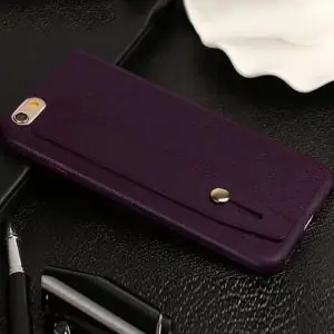 4. SOFT CASE LEATHER STRAP SILICON IPHONE