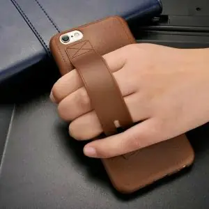 5. SOFT CASE LEATHER STRAP SILICON IPHONE