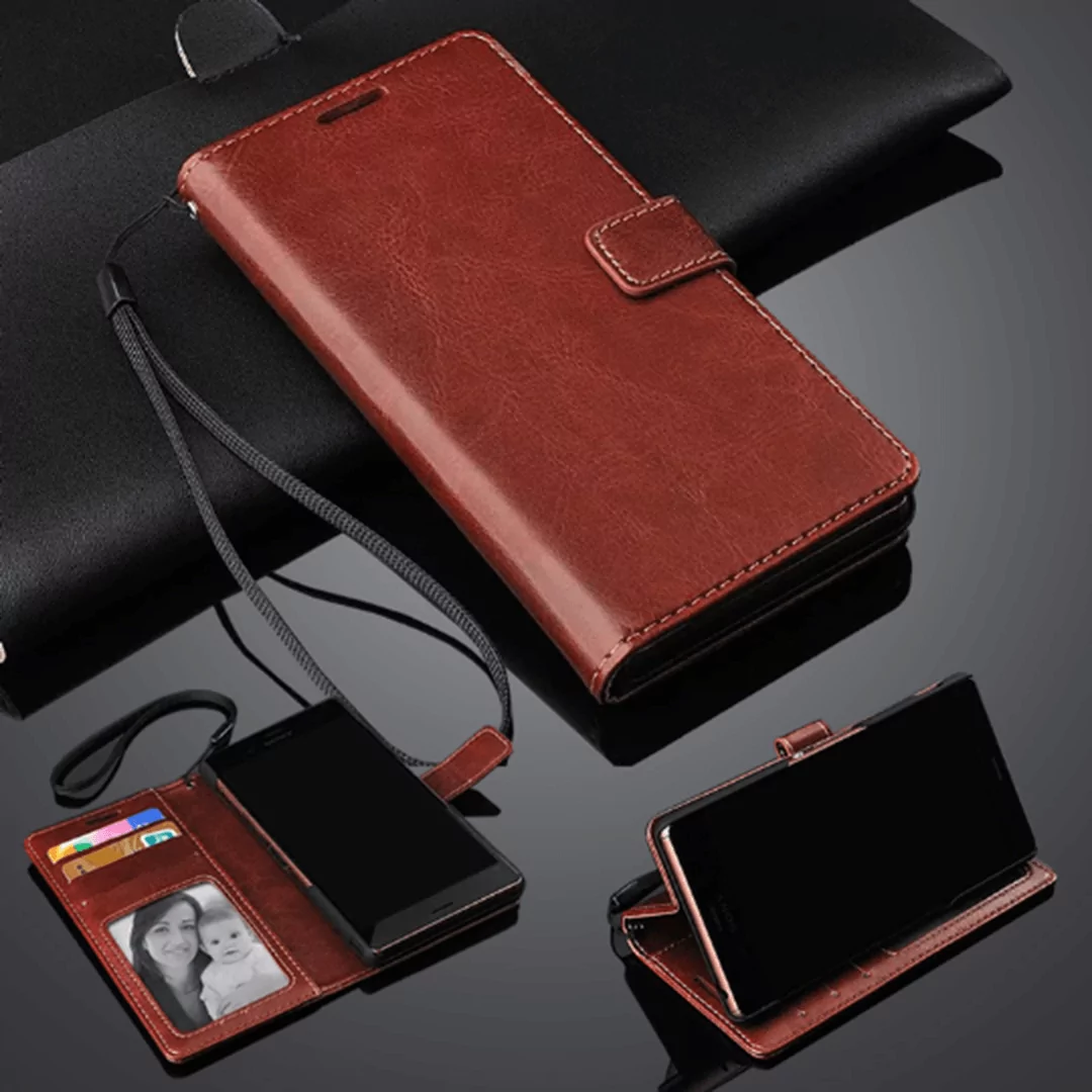Leather Flip Cover Wallet OPPO F1 3