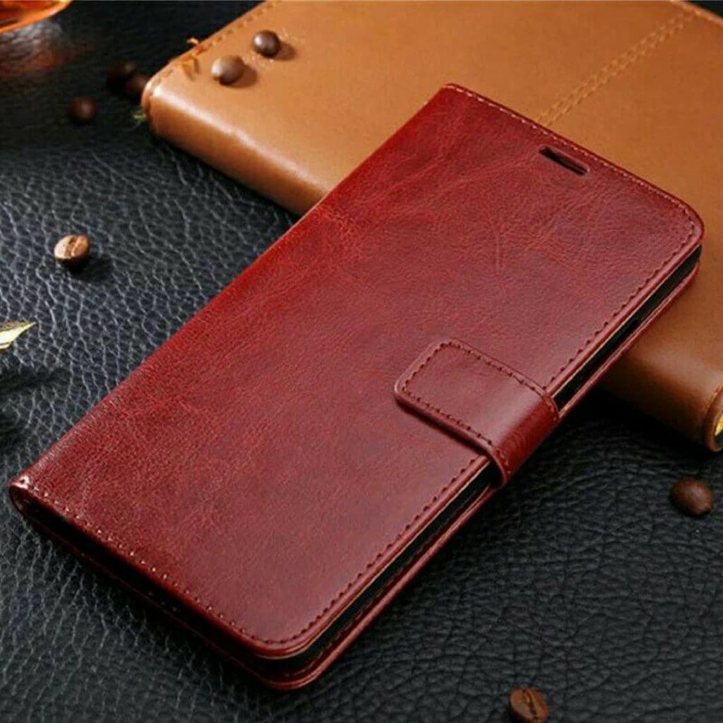 Leather Flip Wallet Softcase iPhone 6 Plus Brown