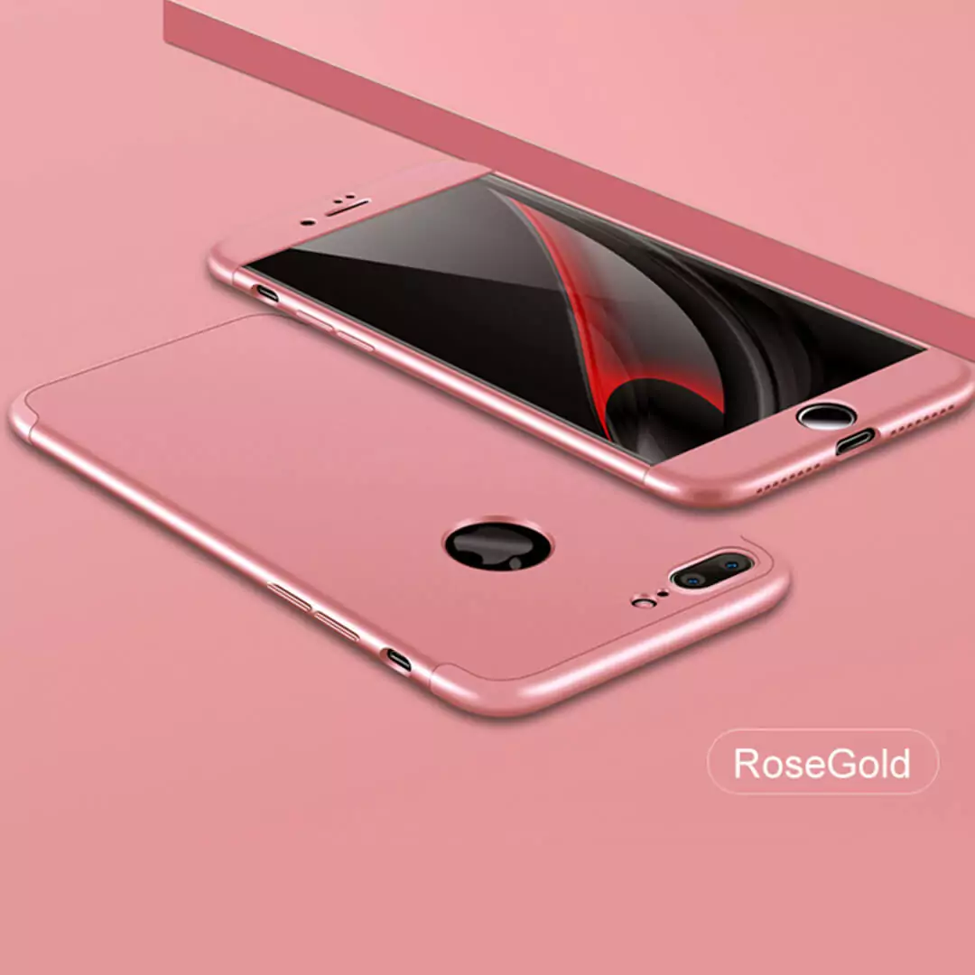 iPhone 6 dan 7 Armor Full Cover Case Rose Gold