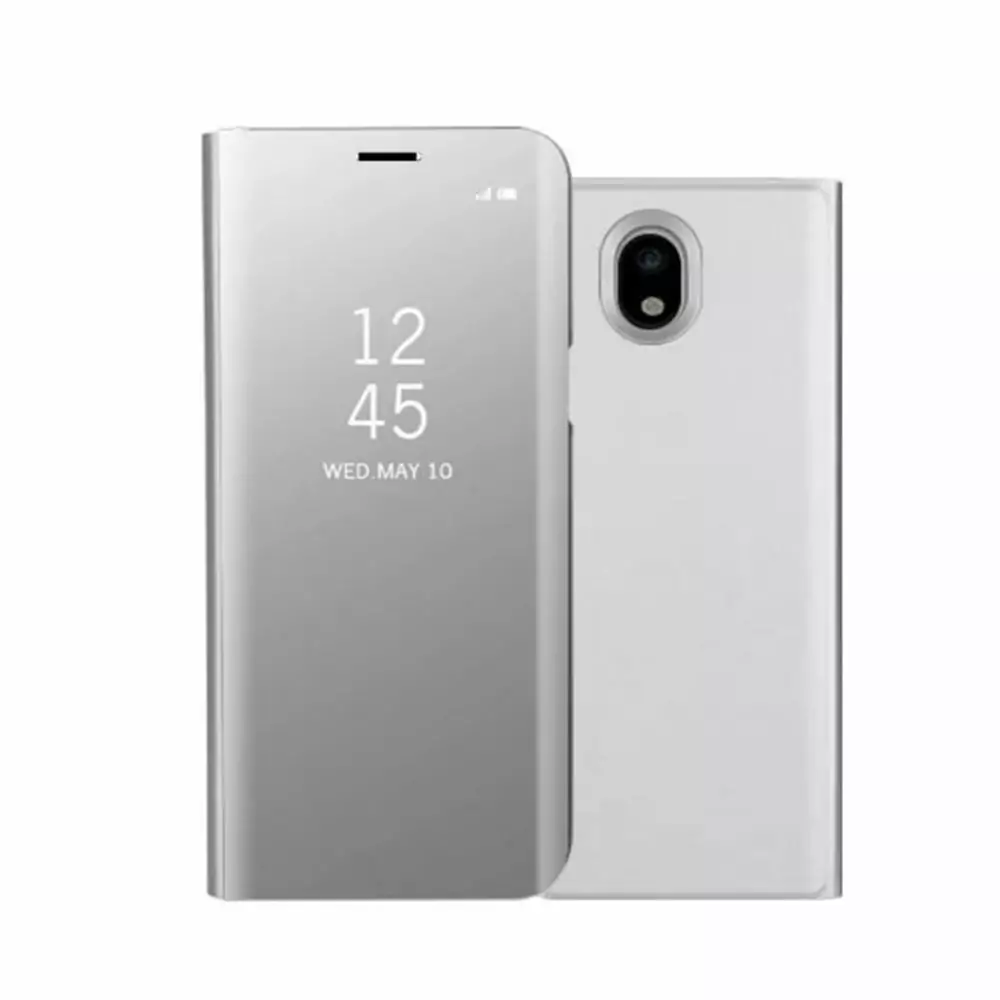 For Samsung Galaxy J7 2017 EU Version J730 Case 5 5 Inch Mirror Flip Stand IDOOLS Silver