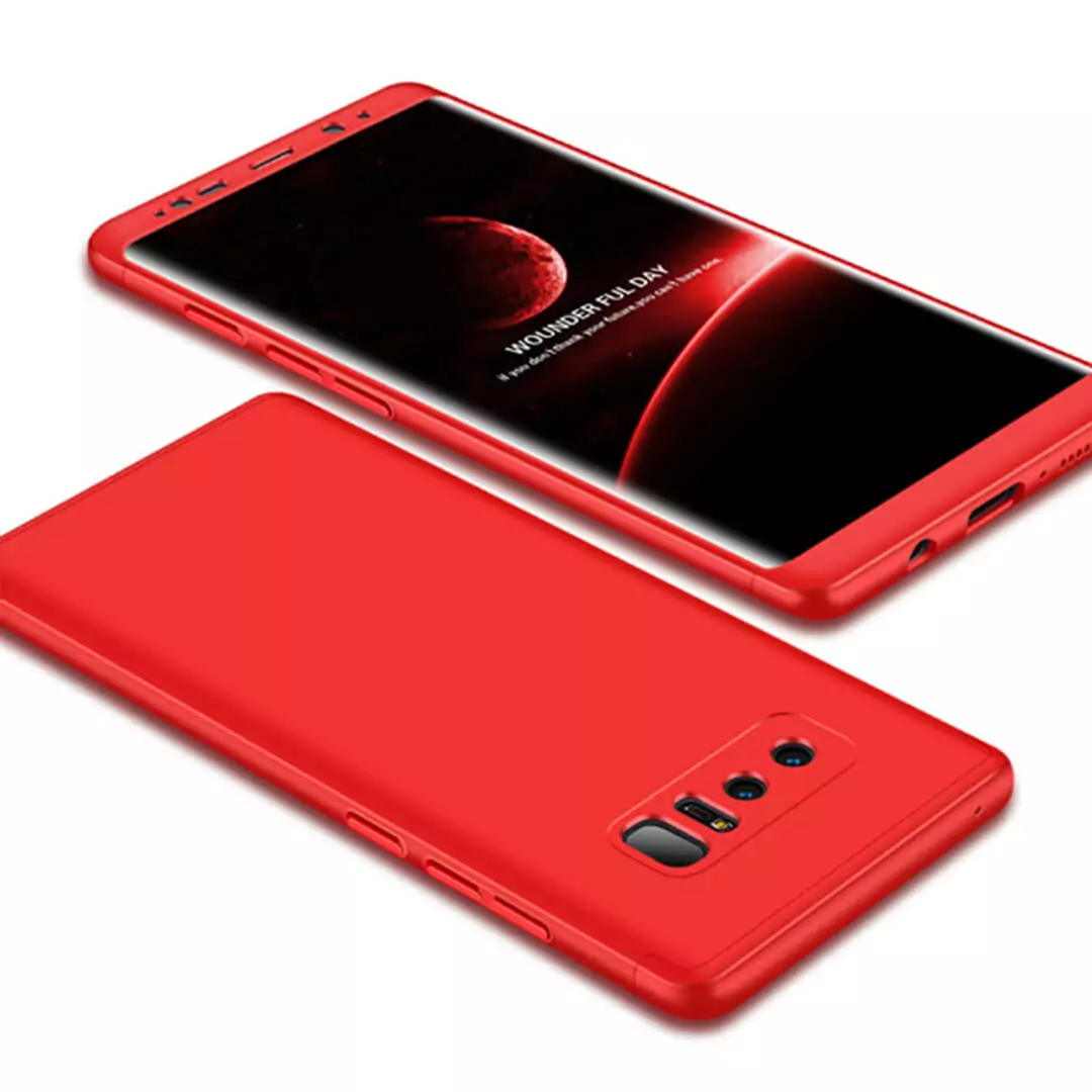 Samsung Note 8 Armor Full Cover Hard Case Merah