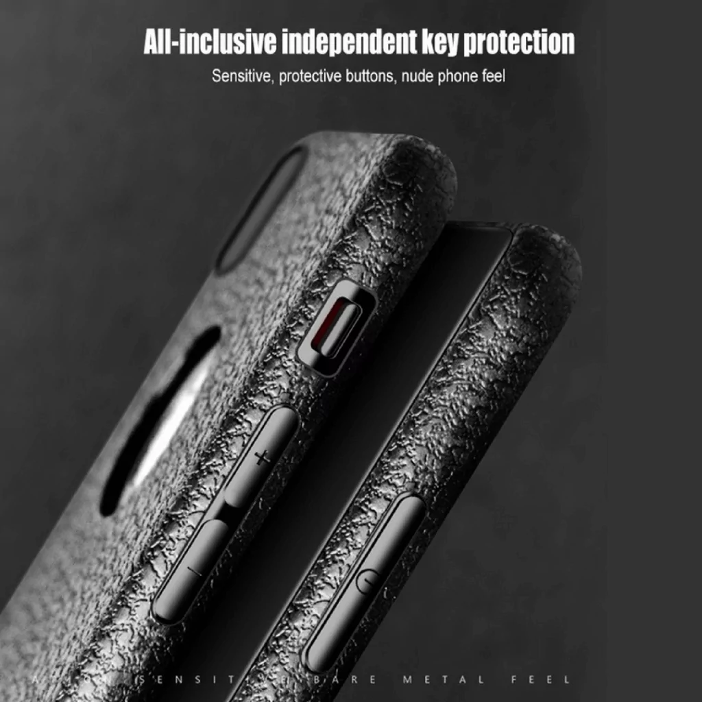 luxury Litchi leather case for iphone x case Silicone soft TPU full protection buttom