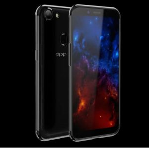Clear Silicone Case OPPO F5 Shining Chorme Black