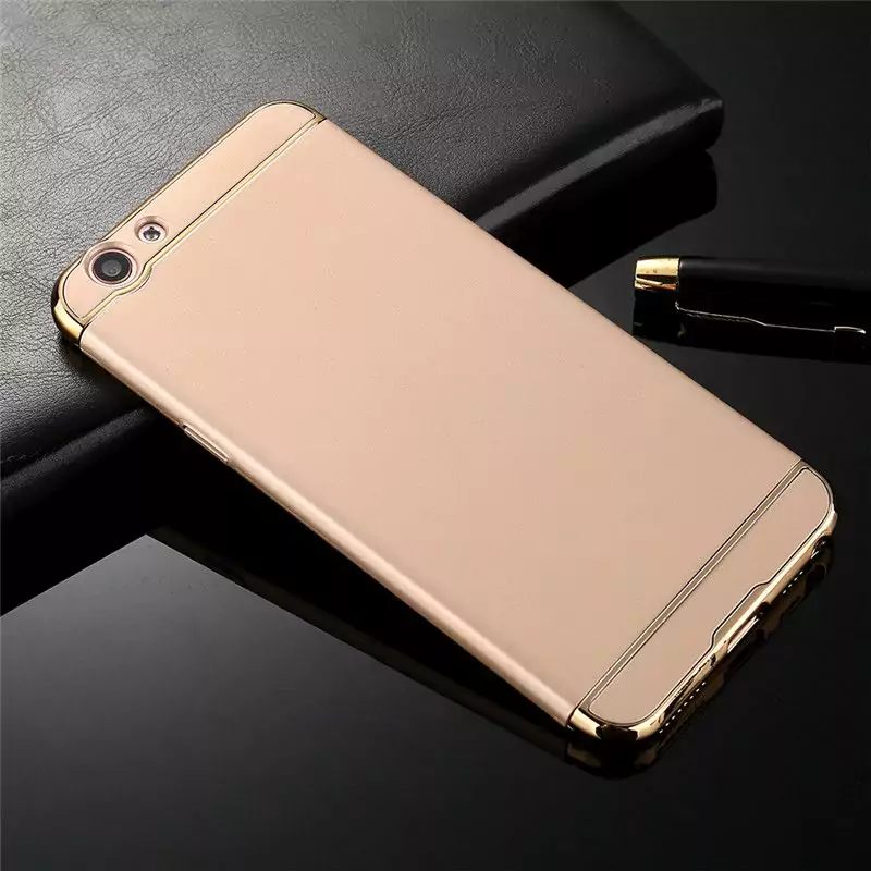 For OPPO F1S 3 IN 1 Luxury Plating Hard PC Armor Back Cover Case Capa Coque 2 compressor