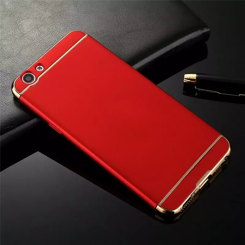 For OPPO F1S 3 IN 1 Luxury Plating Hard PC Armor Back Cover Case Capa Coque 3 compressor