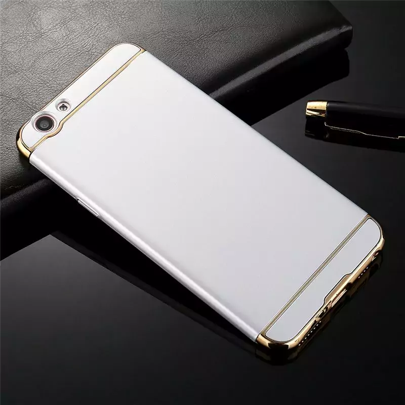 For OPPO F1S 3 IN 1 Luxury Plating Hard PC Armor Back Cover Case Capa Coque 4 compressor