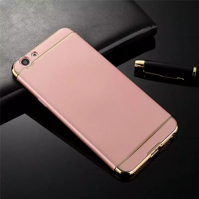 For OPPO F1S 3 IN 1 Luxury Plating Hard PC Armor Back Cover Case Capa Coque 5 compressor