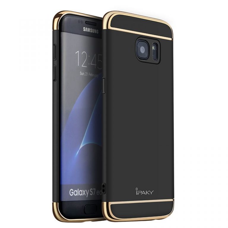 IPAKY Cases For Samsung Galaxy S7 Edge Case 3 In 1 PC Electroplate Bumper Slim Fitted 0 compressor 1