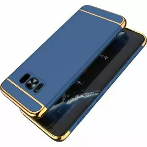 Premium Hard Case 3 in 1 List Gold Samsung S8 Navy