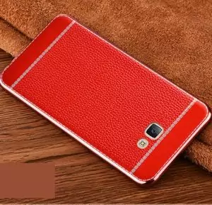 Samsun C9 PRO Luxury Soft Leather Tekstur Litchi Soft Case Red