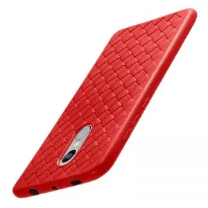 Proelio Ultra Thin Soft Silicone Weave Case For Xiaomi Redmi 4X 5X Note 4 5A Protector Red