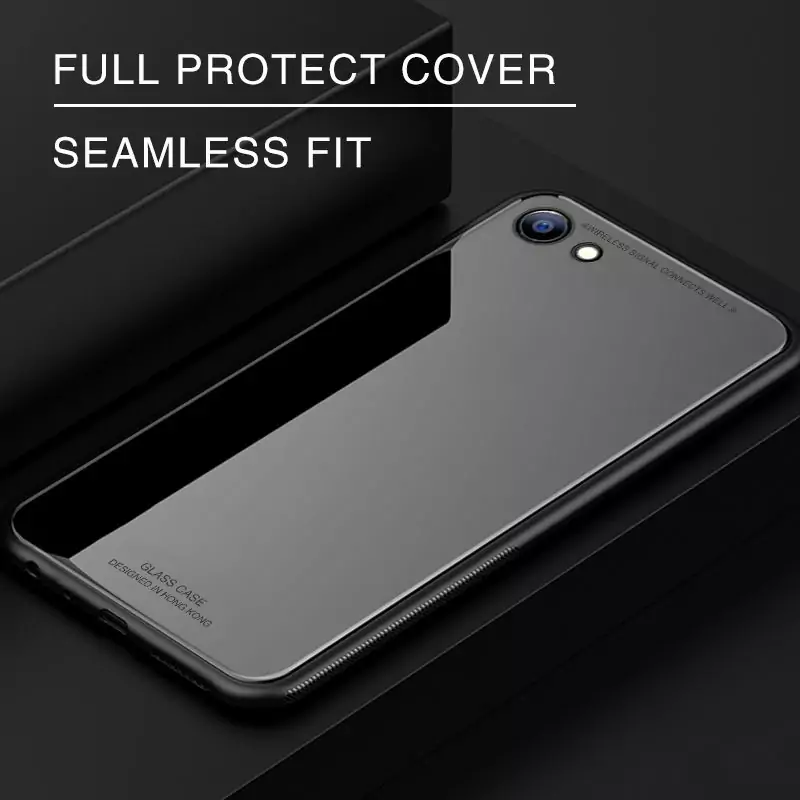 Rzants Phone Case For OPPO A83 Glass Back TPU Edge Slim Thin Anti Scratch Anti knock 2 compressor