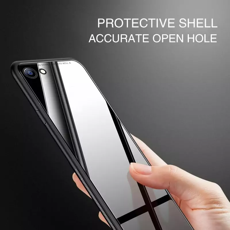 Rzants Phone Case For OPPO A83 Glass Back TPU Edge Slim Thin Anti Scratch Anti knock 3 compressor