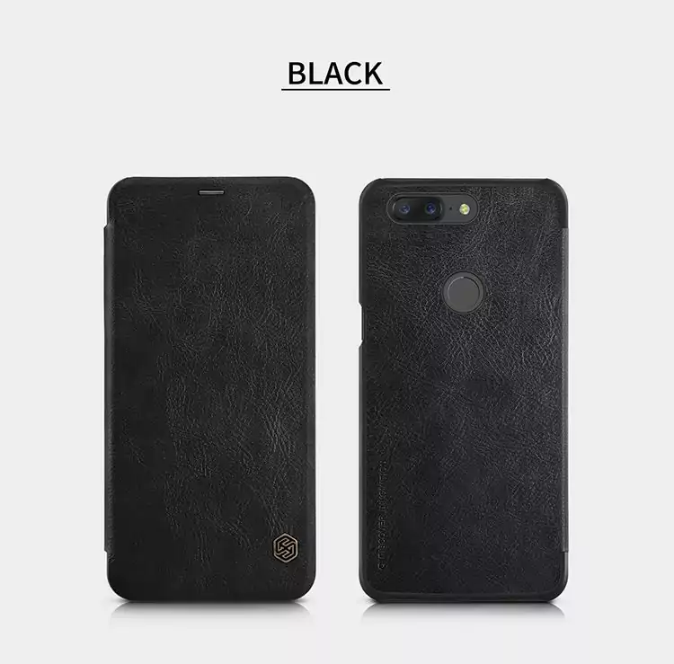 For Oneplus 5T Case Nillkin Qin Flip PU Leather Phone Cover For Oneplus 5T Nilkin Phone 1 compressor