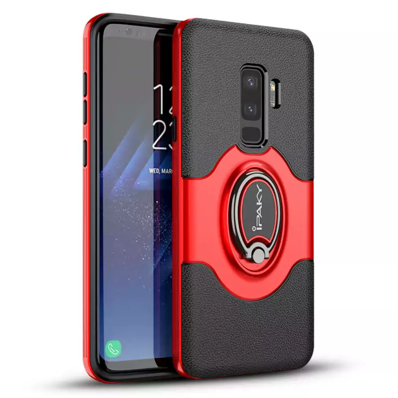 For Samsung Galaxy S9 Plus Case iPaky Coque For Samsung S9 Plus Case Silicone TPU PC Red