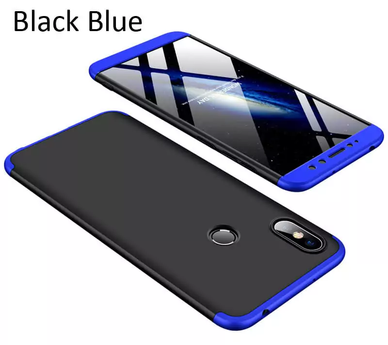 GKK Case For Xiaomi Redmi S2 360 Full Protection Cover Black Blue