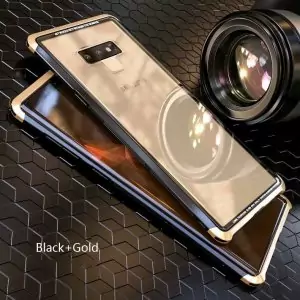 For Samsung Galaxy Note 9 Case Cover Luxury Metal Aluminum Alloy Hard Plastic Frame Transparent Tempered 1 compressor