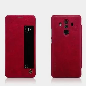 Huawei Mate 10 Pro Flip Cover Nillkin Qin Series Merah 1