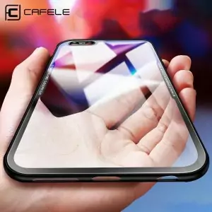 Cafele Glass Case for iPhone Xs XR Xs MAX HD Clear 9H Hardness Anti Scratch Tempered 0 min