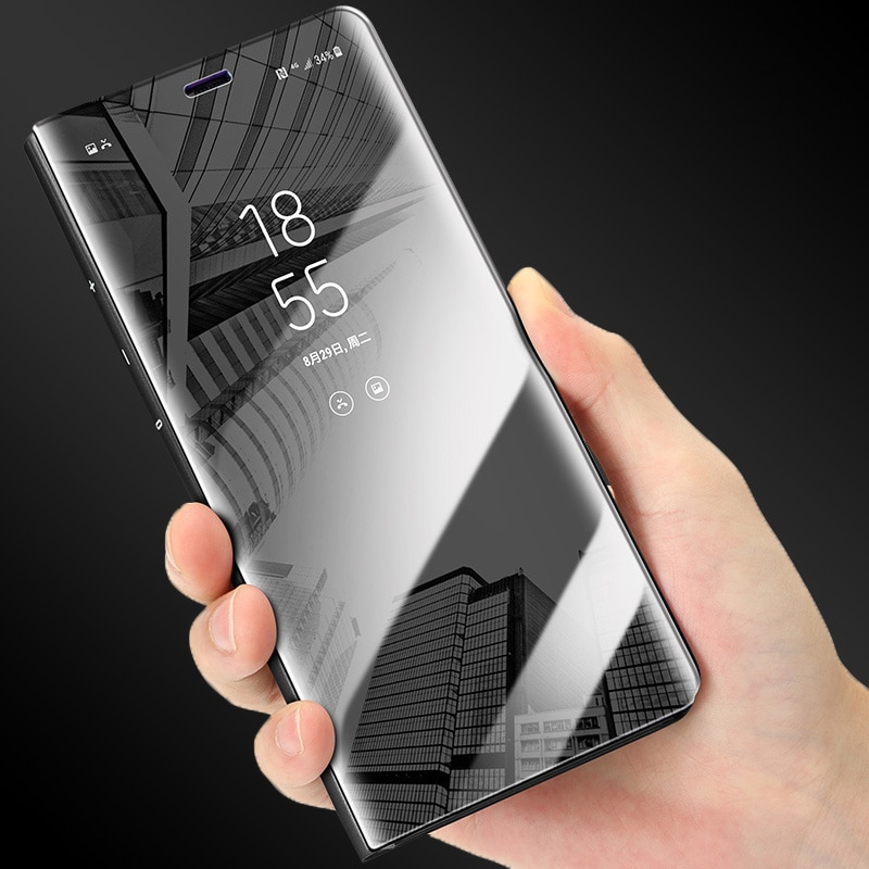 Mirror View Smart Flip Case For Samsung Galaxy A6 A7 A8 A9 2018 J4 J6 S8 4