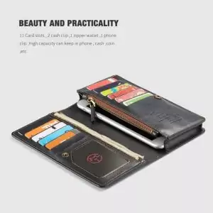 Samsung Galaxy J7 Plus Wallet Case Universal Phone Bag Leather Case compressor