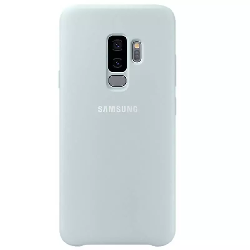 Samsung S9 Case Original Silicone Soft Cover Samsung Galaxy S9 Plus Case Full Protect Back Cover Light Blue