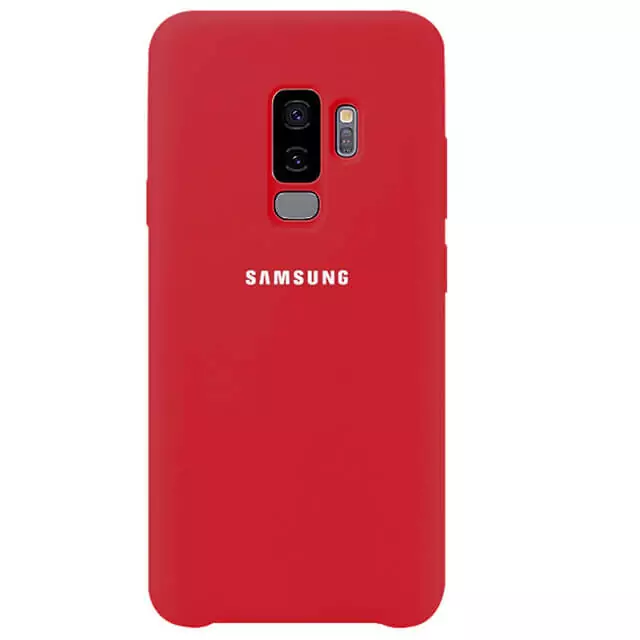 Samsung S9 Case Original Silicone Soft Cover Samsung Galaxy S9 Plus Case Full Protect Back Cover Red