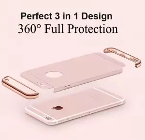 360 degree Shockproof Electroplating Phone Cases 3 IN 1 Removable Hard Matte Cover For iPhone X 0 min