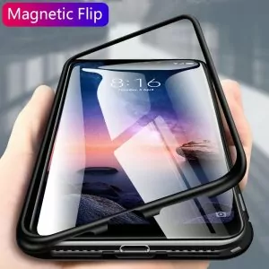 CHYI Built in Magnetic Case for xiaomi redmi note 6 pro Tempered Glass Magnet Adsorption Case 0 min