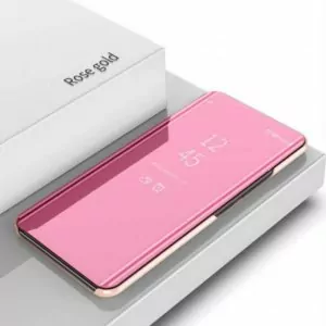 OPPO A3S Clear View Standing Cover Case Rose Gold