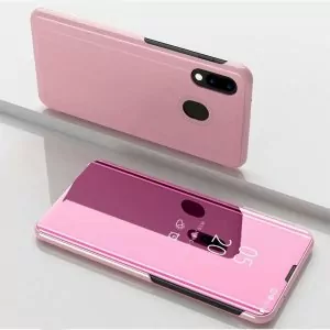 6 3 For Samsung Galaxy M10 Case Flip Stand Clear View Mirror Phone Case For Samsung 4