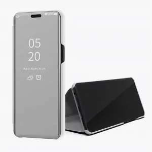 Xiaomi Mi 8 Lite Clear View Standing Cover Case Silver