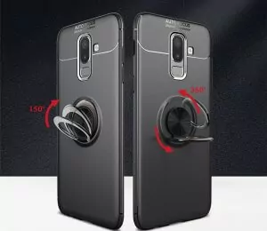 Car bracket Case For Samsung A6 J8 2018 Ring magnetization TPU PC case cover For Samsung 2 min