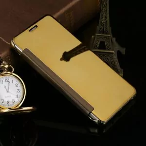 Flip Mirror Case Samsung A3 2016 Gold min