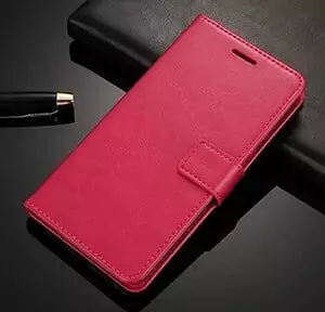 Leather Wallet Phone Case For Xiaomi Redmi 5A Red min