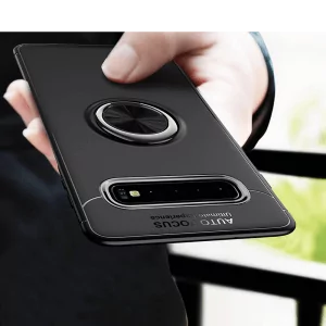 MAKAVO For Samsung Galaxy S10 Case S10e Finger Ring Holder Matte Soft Silicone Back Cover Case 0