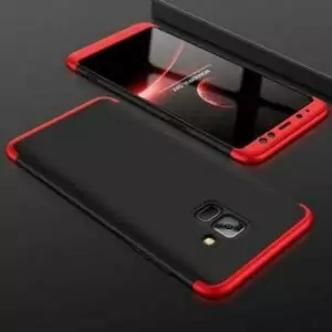Samsung A8 A8 Plus​ Full Cover Armor Hard Case 360 Black Red min