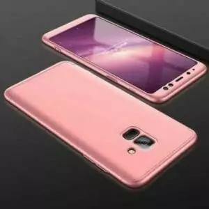 Samsung A8 A8 Plus​ Full Cover Armor Hard Case 360 Rose Gold min