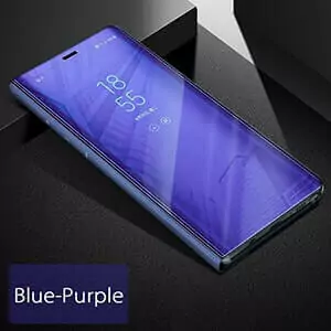 Xiaomi Redmi 4A Clear view standing cover case purple min