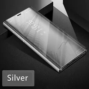 Xiaomi Redmi 4A Clear view standing cover case silver min