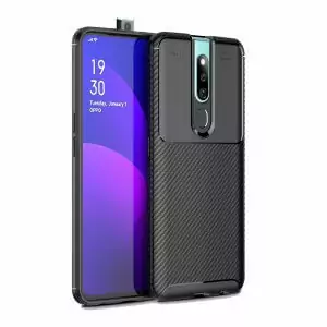 Carbon Fiber Case For Oppo F11 Pro Cover Untra Thin Shockproof Soft Silicone TPU Case For 0 min