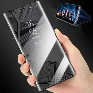 Luxury Touch Smart Flip Stand Clear View Phone Case For Samsung Galaxy S10 S9 S8 Plus 0