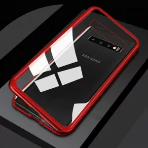 Magneto Magnetic Adsorption Metal Glass Case for Samsung Galaxy S10 Plus Back Cases Cover for Samsung 1 min