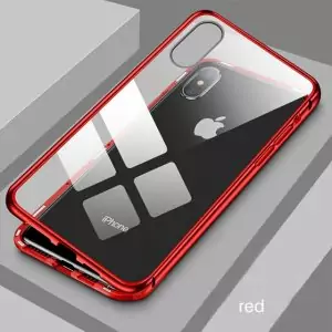 Eqvvol Metal Magnetic Adsorption Case For iPhone XS MAX X XR 8 7 Plus 6 6sRed 1