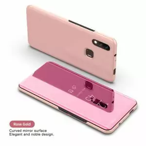 Fashion Mirror View Clear Flip Cases For VIVO NEX Mirror Flip Stand Cover For VIVO X21Rose Gold 6