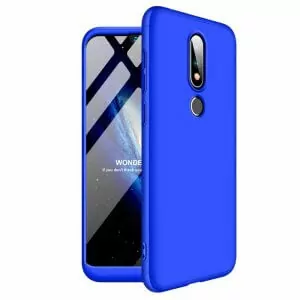 Nokia 6.1 Plus 360 protection slim matte case rose blue